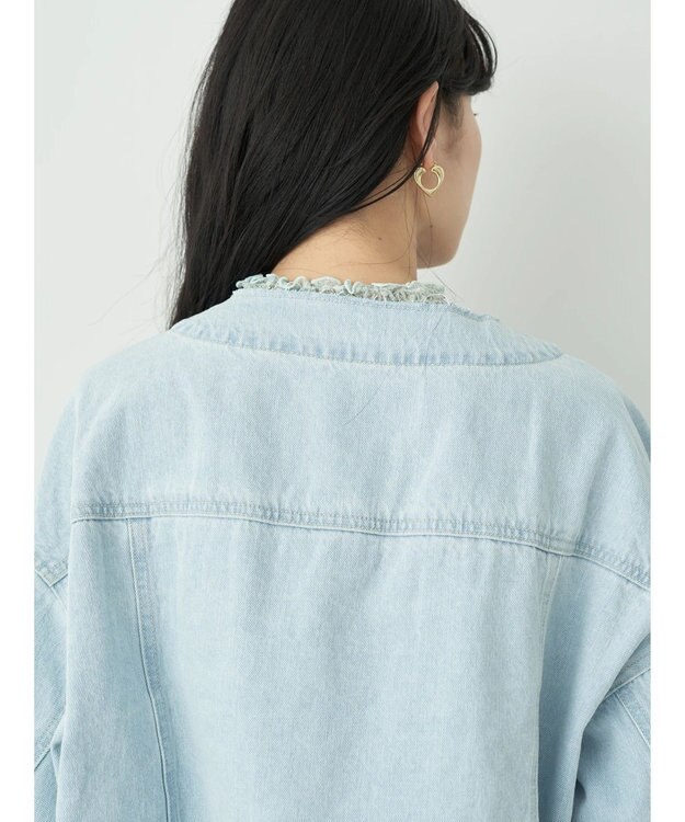 earth music&ecology ノーカラーＧジャン Light Indigo