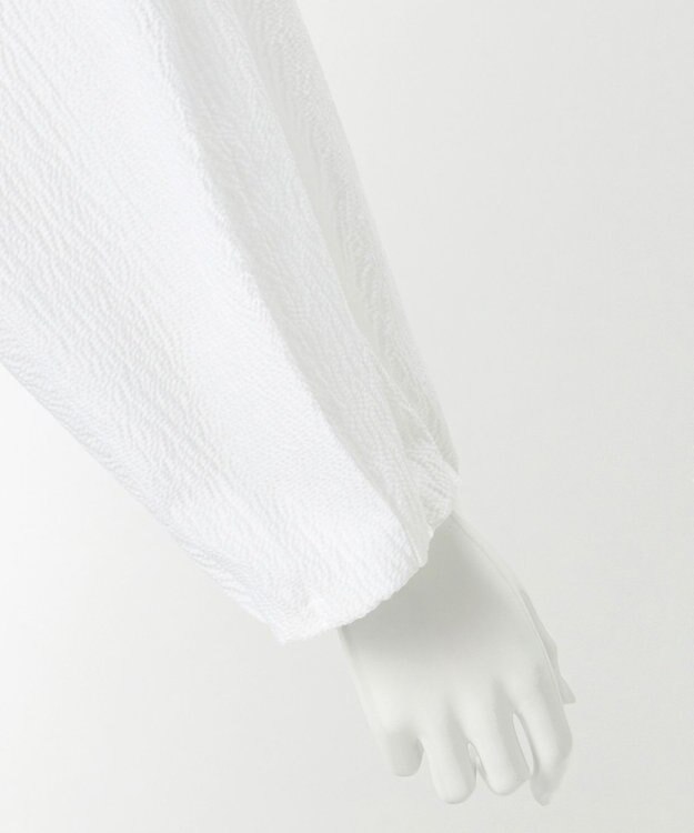 23区 【エステータ】サッカーオーガンジー タックブラウス ホワイト系