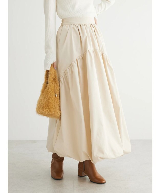 Green Parks ・ＥＬＥＮＣＡＲＥ　ＤＵＥ　ティアードバルーンスカート Ivory