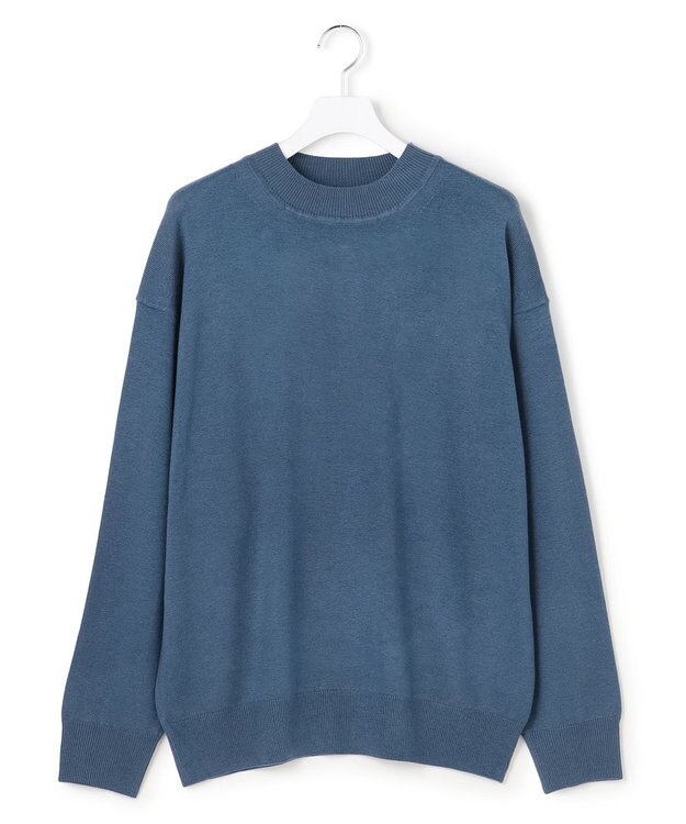 J.PRESS YORK STREET 【UNISEX】ハイゲージクルーネック ニット ダルブルー系