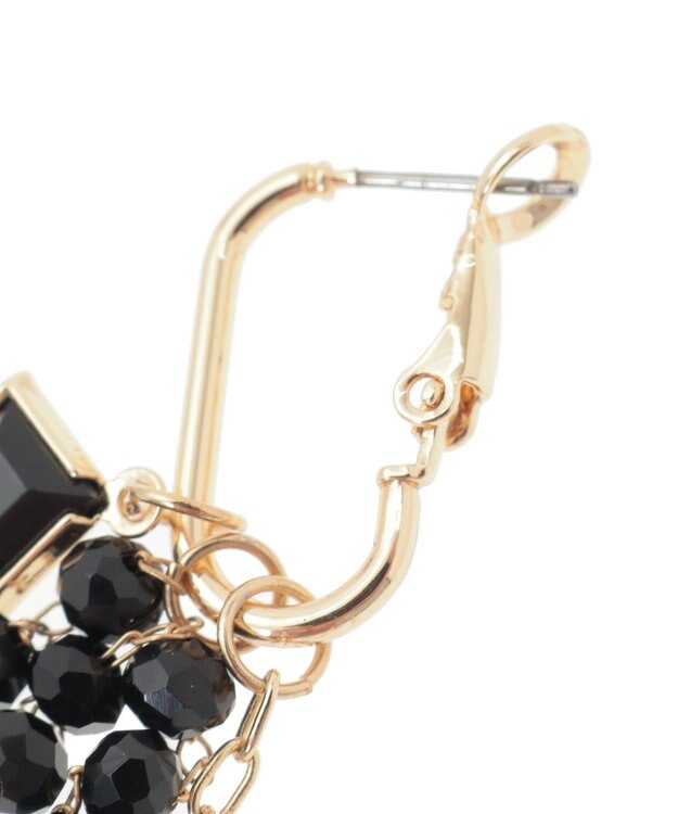 AMERICAN HOLIC チェーン ビーズピアス Black