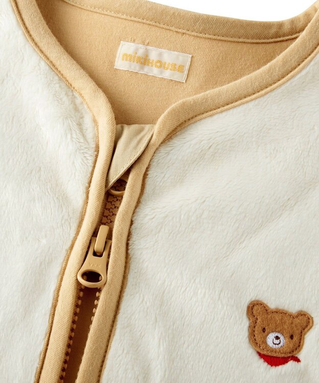 MIKI HOUSE HOT BISCUITS マイクロファー素材 スリーパー ギフトセット【BOX付き】 白