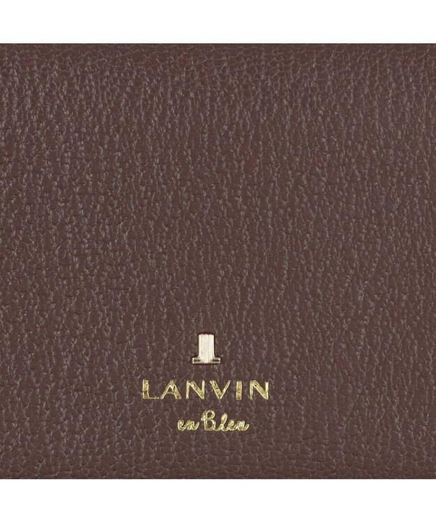 LANVIN en Bleu リム リール付き2面パスケース ブラウン