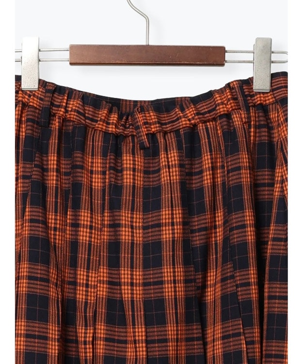 Te chichi チェックアソートロングプリーツスカート オレンジ