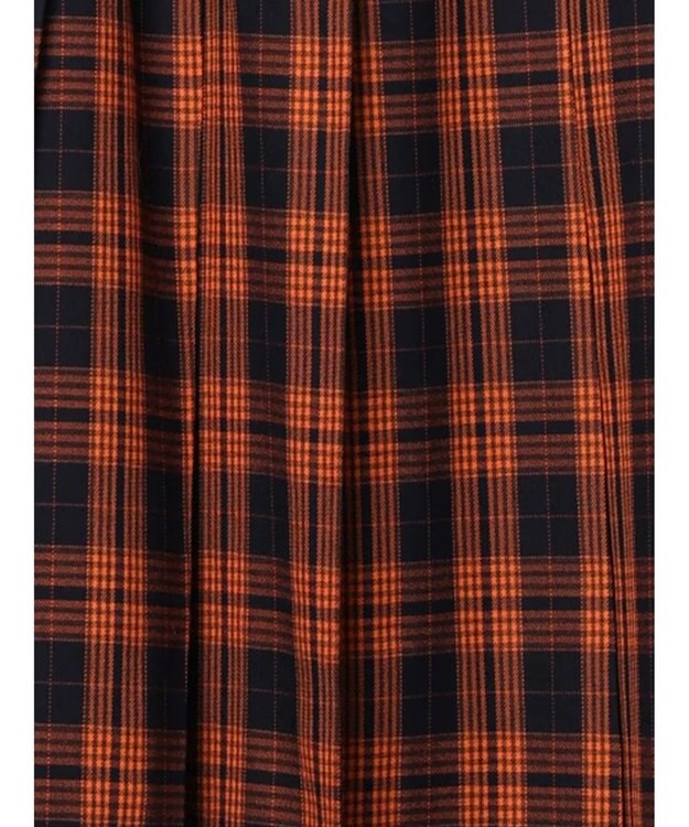 Te chichi チェックアソートロングプリーツスカート オレンジ