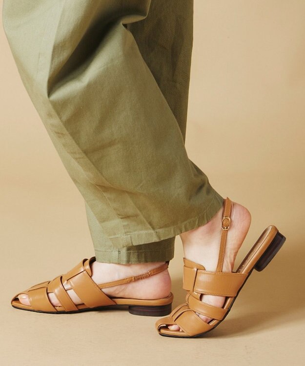 Dominic3 レザー グルカサンダル キャメル