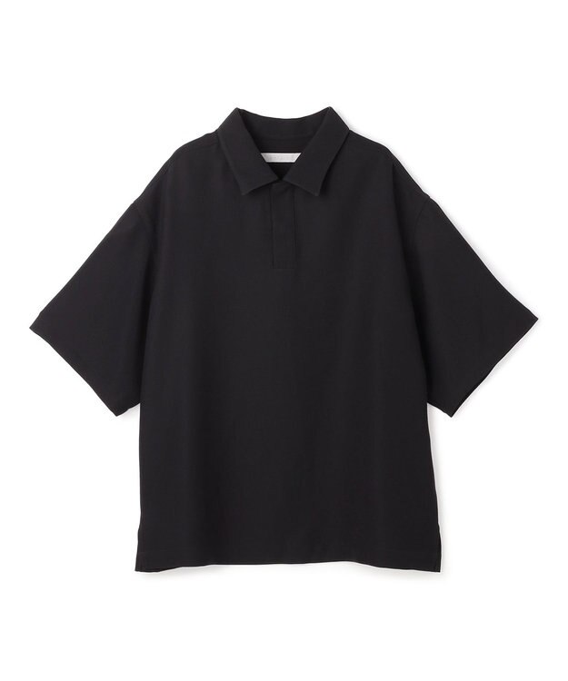 UNFILO MENS ダブルクロス ポロシャツ ブラック