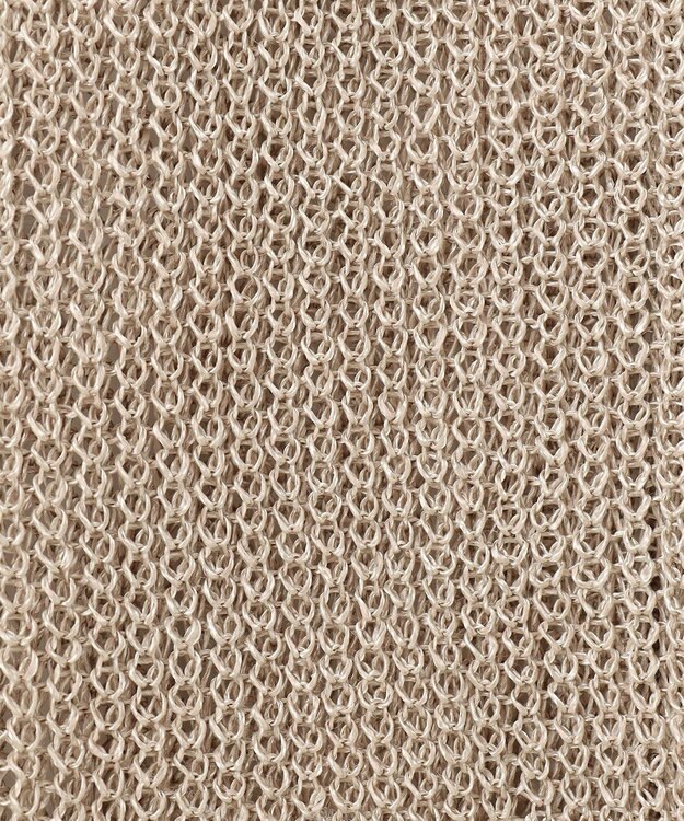 BEIGE， 【洗える】OPTICAL / ペーパーヤーンVネックロングカーディガン Flax