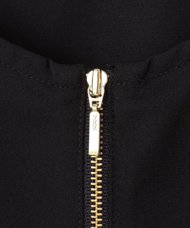 ANY シアーランタンスリーブブルゾン ブラック