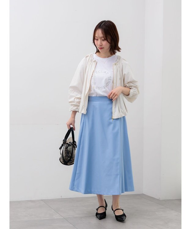 Te chichi アシメタックフレアスカート サックスブルー