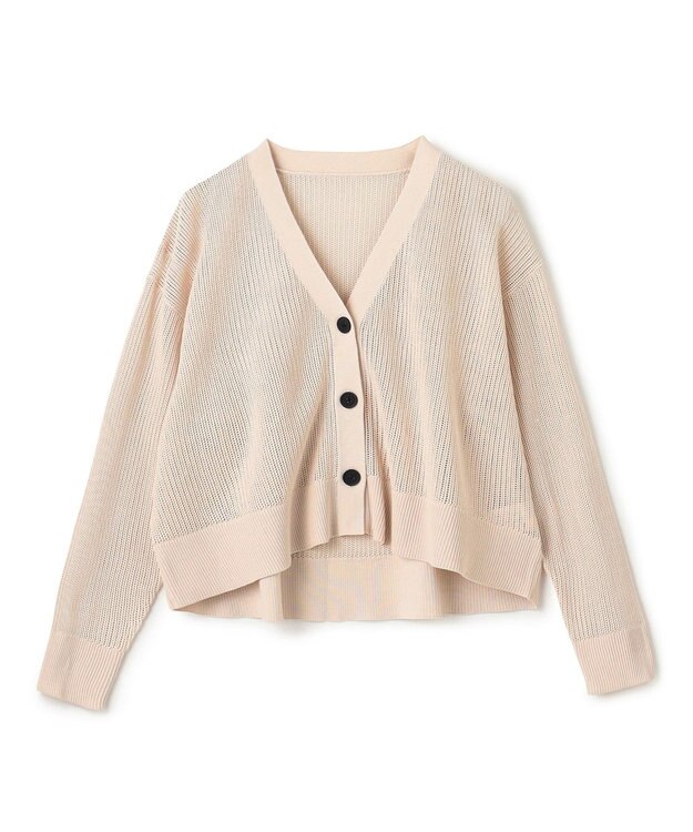 UNFILO メッシュニット カーディガン ベージュ