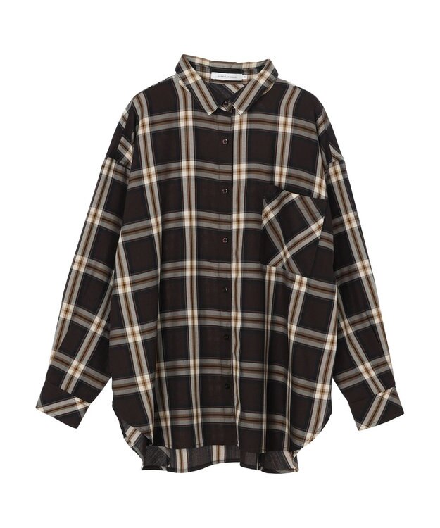 AMERICAN HOLIC イージーケアチェックシャツ Check Brown