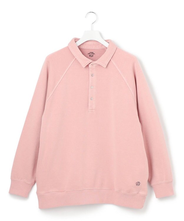 J.PRESS YORK STREET 【UNISEX】ラガータイプラグラン 裏毛トレーナー ピンク系