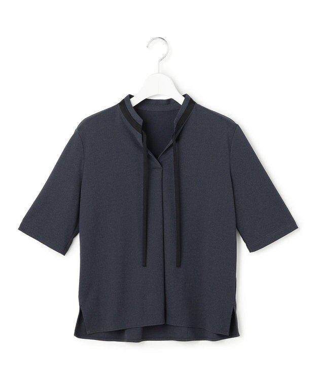 ICB 【先行予約】 スパンプラチナムジョーゼット ナロータイカットソー ダルブルー