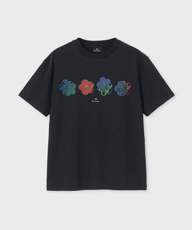 Paul Smith フローラルプリント 半袖Tシャツ ブラック