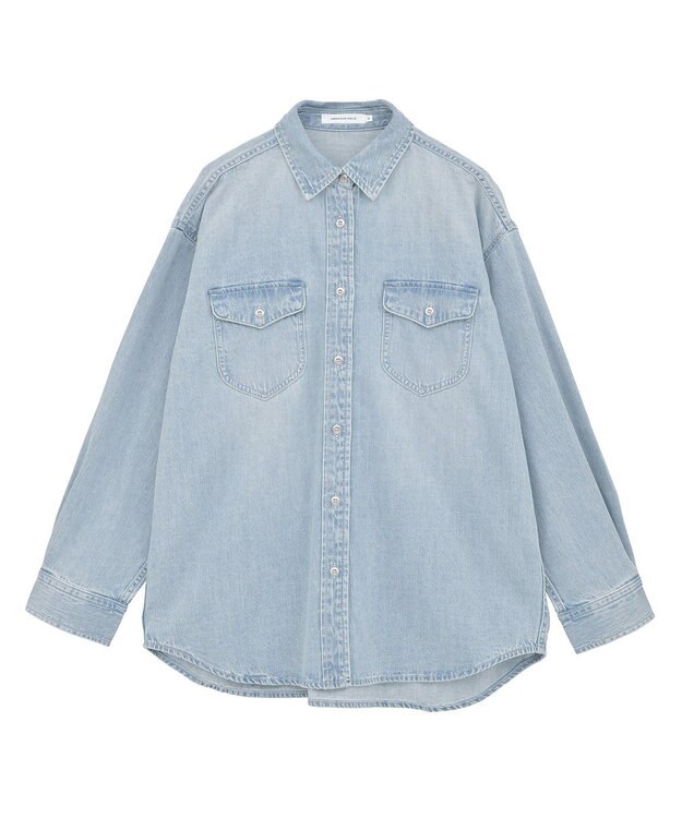AMERICAN HOLIC Wポケットデニムシャツ Light Indigo