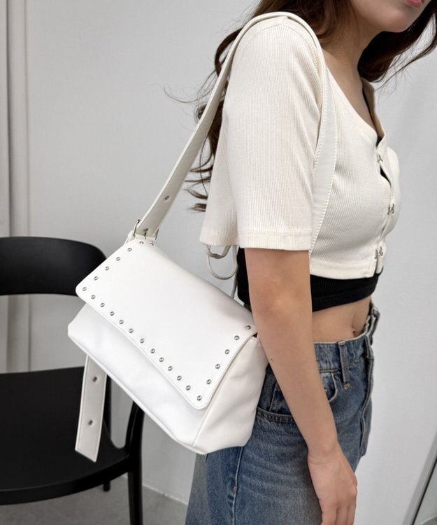WEGO フラップスタッズショルダー ホワイト