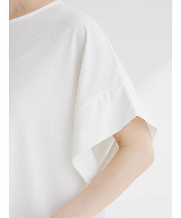 Green Parks 接触冷感袖広チュニック Off White