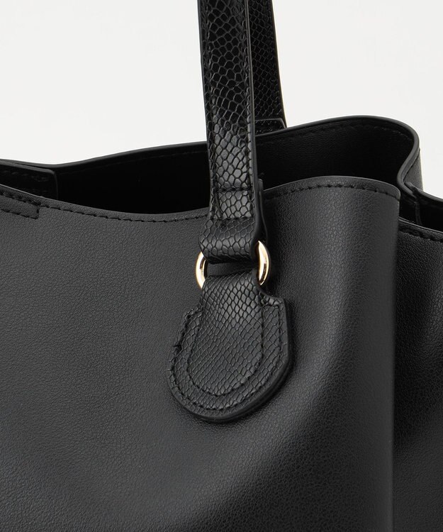 ANY サイドスリットソフトトートバッグ ブラック