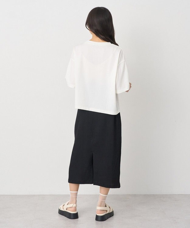 earth music&ecology 選べる丈カットナロースカート Black