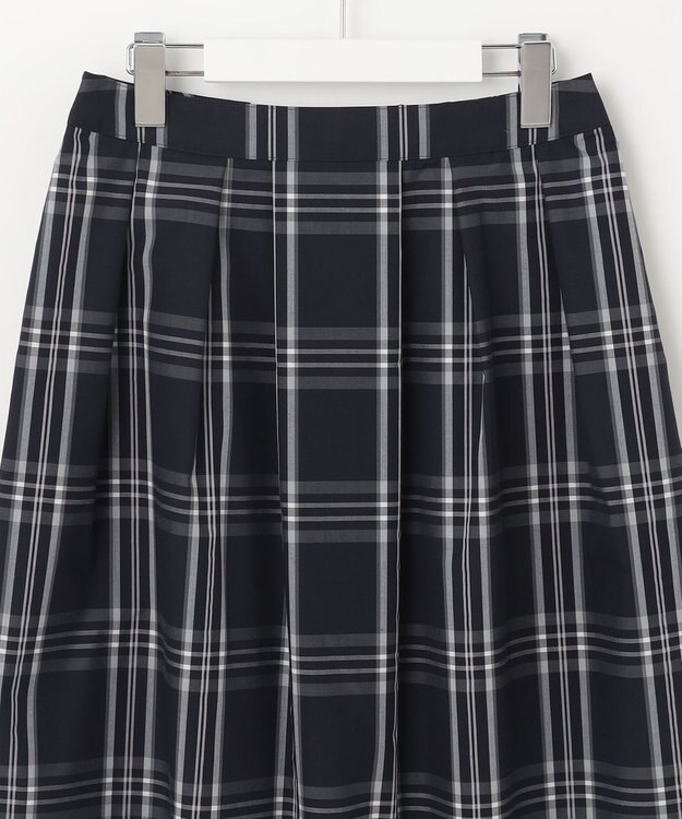 J.PRESS LADIES S 【洗える】コンパクトチェック スカート ネイビー系3