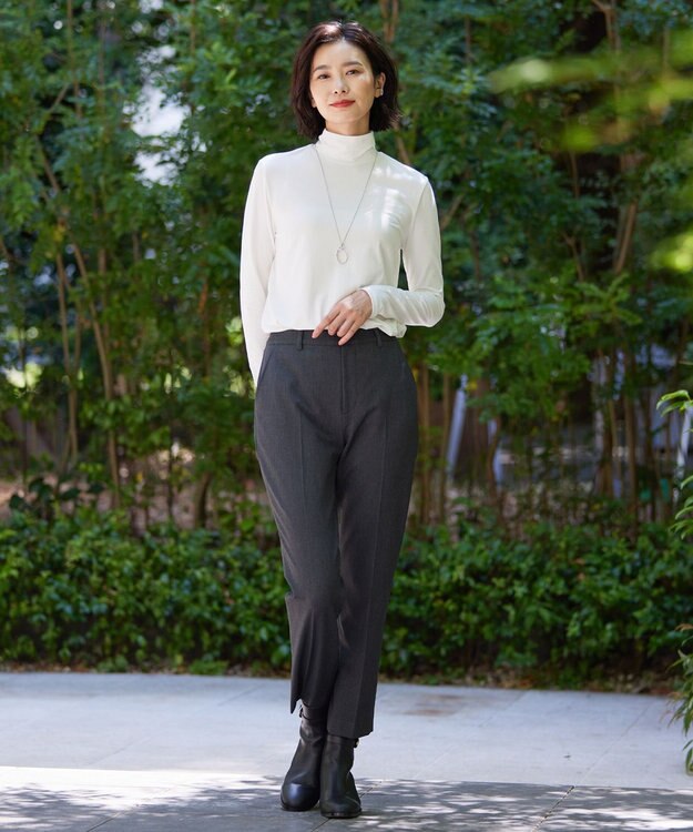 J.PRESS LADIES ドロップ カーブ ネックレス シルバー系