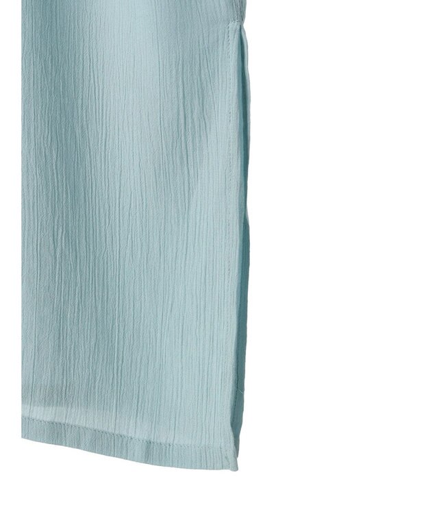 AMERICAN HOLIC 楊柳Ｗポケット開襟ワンピース Sax