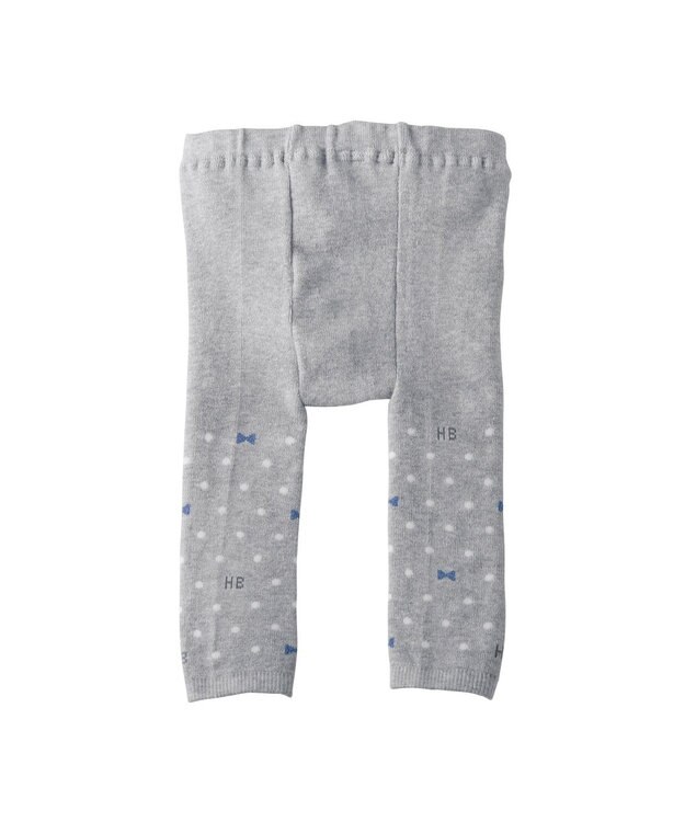 MIKI HOUSE HOT BISCUITS 【80-120cm】リボン&ドット柄 レギンス グレー