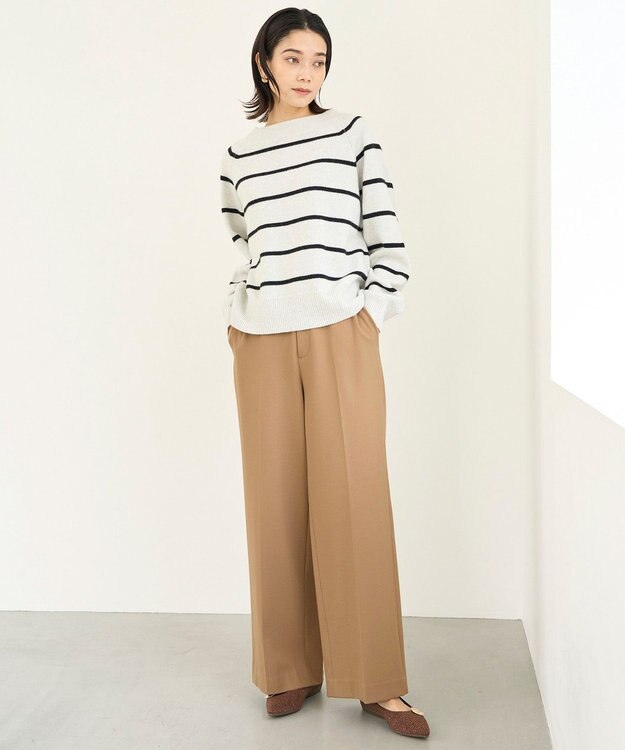 UNFILO beauty warm ワイドパンツ キャメル