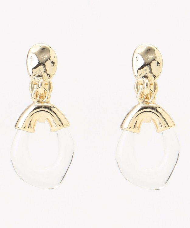 ANY SIS ドロップメタル イヤリング ライトゴールド