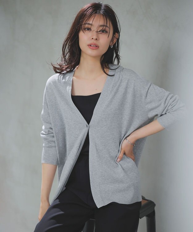 UNFILO L 【WEB限定カラー】イージーカーディガン グレー
