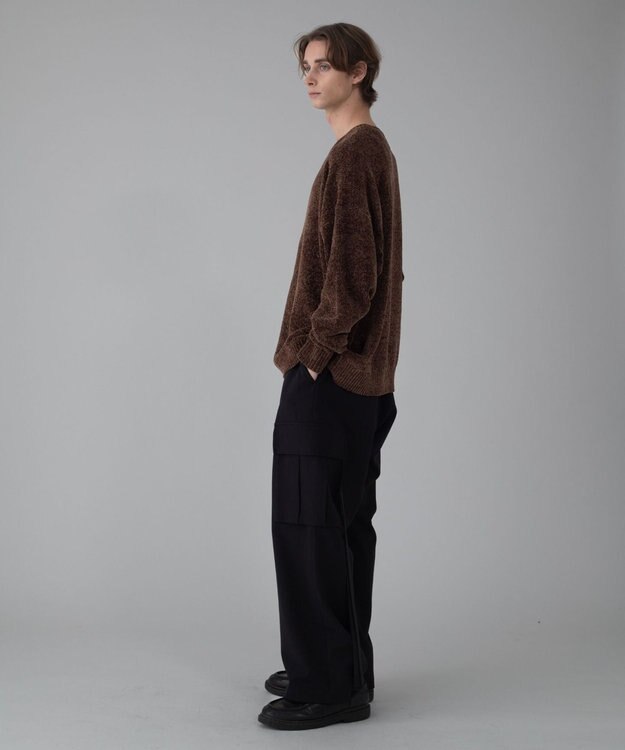 WEGO 【ユニセックス着用ITEM/MLサイズ展開】ベロアモールプルオーバー ブラウン
