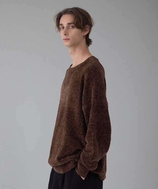 WEGO 【ユニセックス着用ITEM/MLサイズ展開】ベロアモールプルオーバー ブラウン