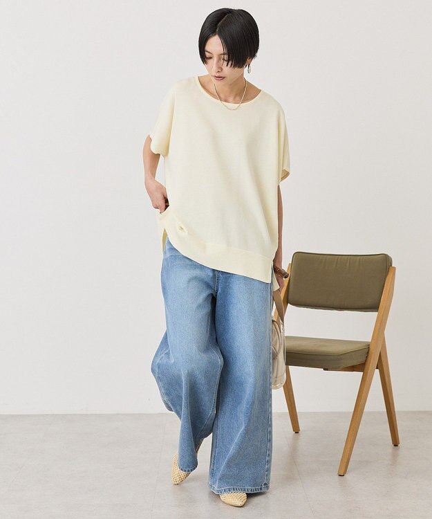 AMERICAN HOLIC ウォッシャブル デイリーニットプルオーバー Yellow
