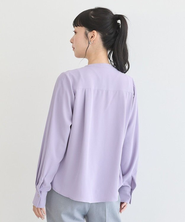 earth music&ecology フロントタックブラウス Lavender
