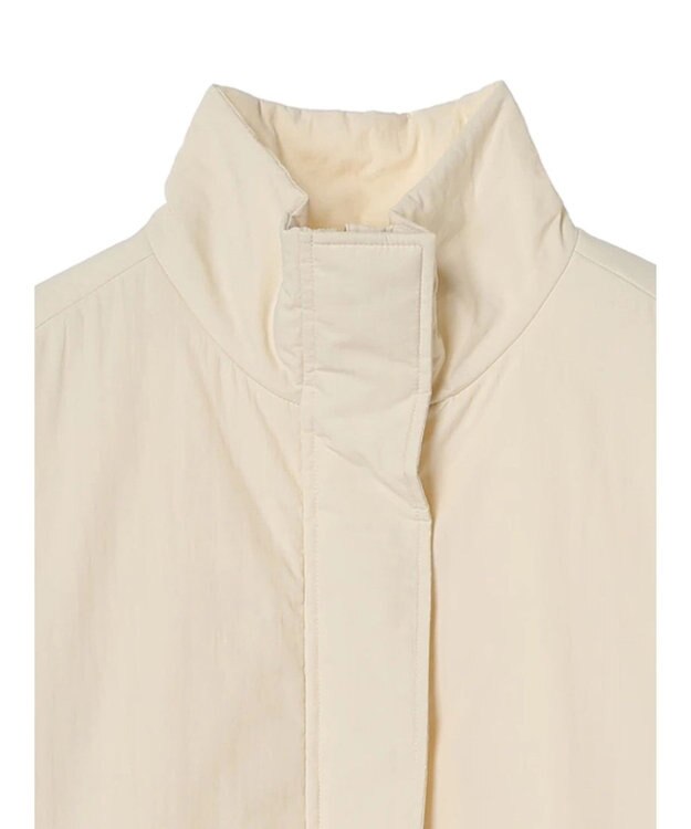 Green Parks 中わたスタンドカラーミドル丈ブルゾン Ivory