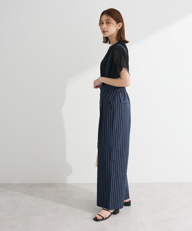 Green Parks 楊柳ドッキングフレンチプルオーバー Black