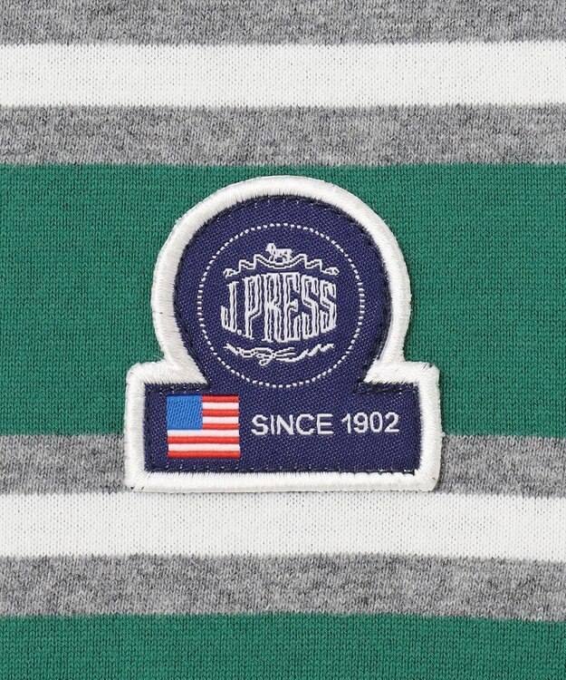 J.PRESS KIDS 【140-170cm】ボーダー 長袖Tシャツ グリーン系1