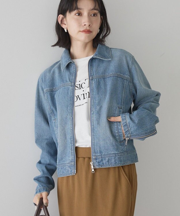 AMERICAN HOLIC WZIPデニムジャケット Light Indigo