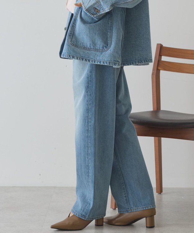 AMERICAN HOLIC ルーズストレートデニムパンツ Light Indigo