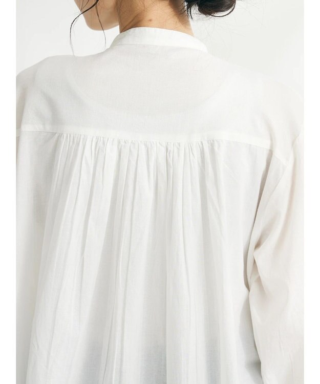 CRAFT STANDARD BOUTIQUE インド綿ピンタックブラウス Off White