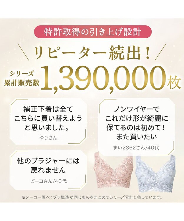 BRADELIS New York 【BRADELIS NewYork peace】ハートフルカップビューティフルブラ25 選べるデザイン ノンワイヤー 補整下着 補正 ブラジャー ローズベージュ