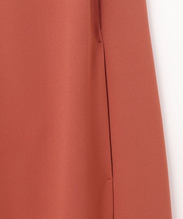 23区 L 【洗える】ストレッチジョーゼット ワンピース テラコッタ系