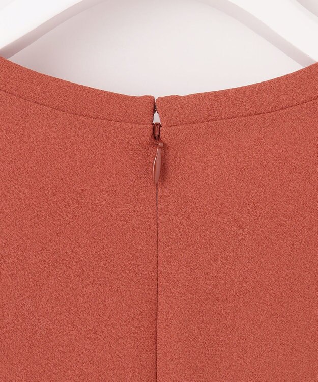 23区 【洗える】ストレッチジョーゼット ワンピース テラコッタ系