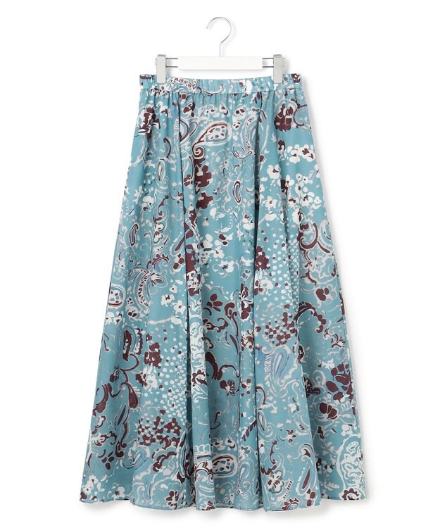 23区 【先行予約】Ericaランダムペイズリープリント フレアスカート ブルー系