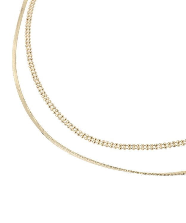 AMERICAN HOLIC 2連ワイドチェーンネックレス Silver