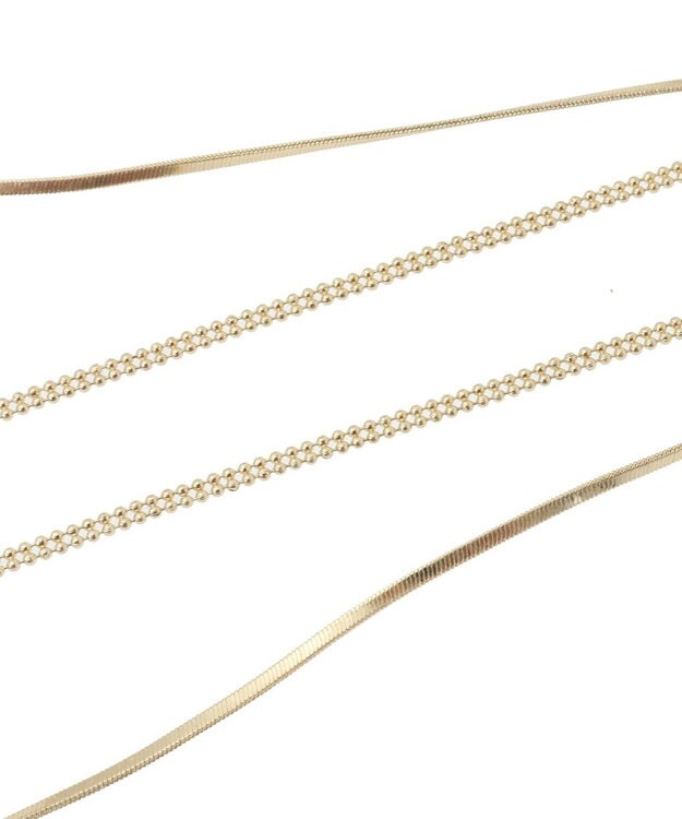 AMERICAN HOLIC 2連ワイドチェーンネックレス Silver