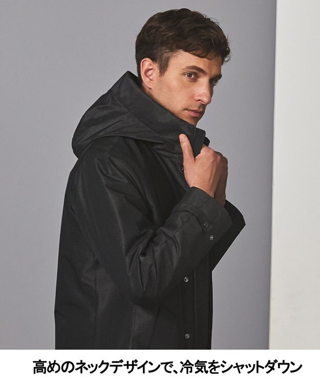 GOTAIRIKU 【シーンレスに対応】ブライトシャンブレーミリタリーパーカ コート ブラック系8