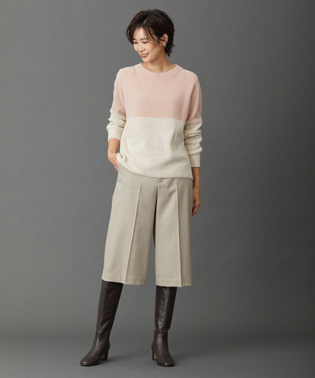 J.PRESS LADIES 【洗える】フラノハンドウォッシュ キュロット パンツ ベージュ系