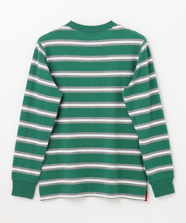 J.PRESS KIDS 【140-170cm】ボーダー 長袖Tシャツ グリーン系1